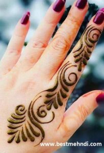 Single finger mehndi design 7