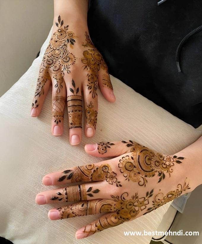 mehndi designs for left hand back side