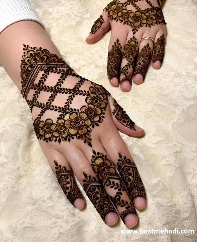 mehndi back design easy