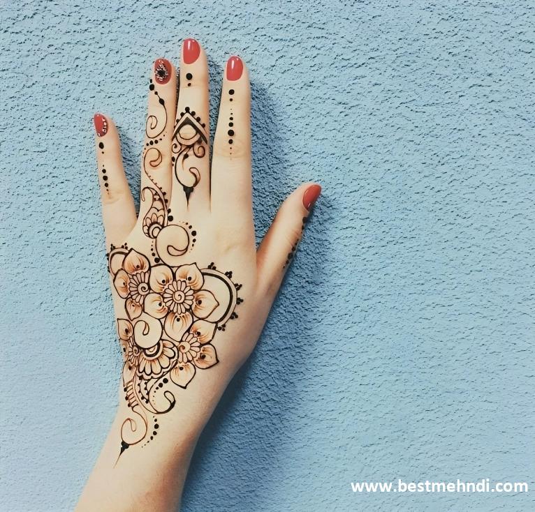 henna artist instagram modern back hand mehndi design