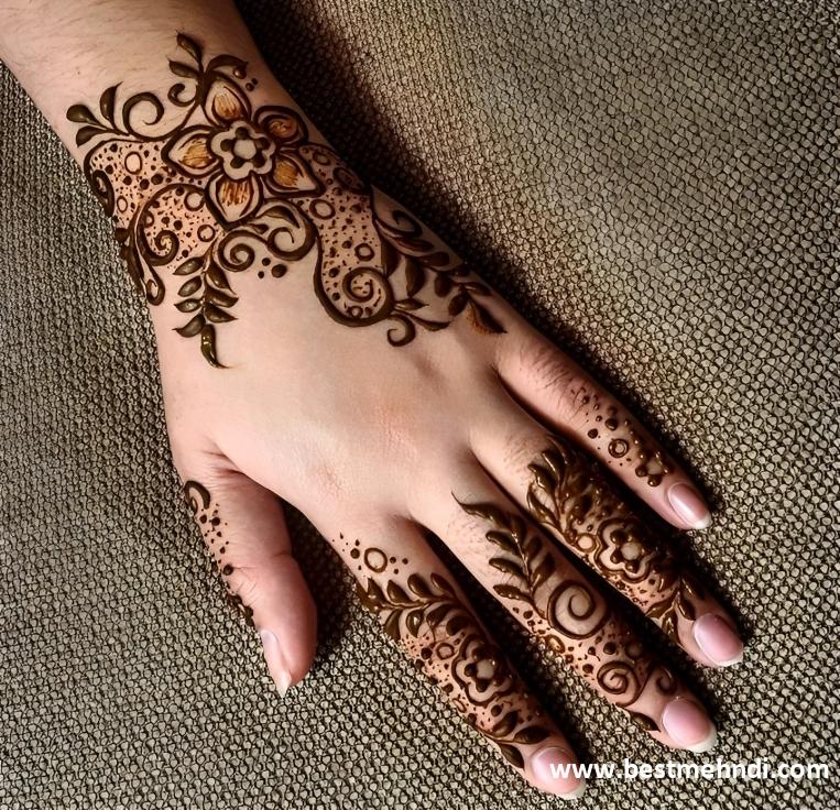 mehndi designs back side simple