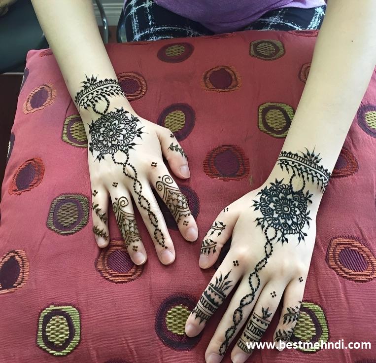 back mehndi designs simple