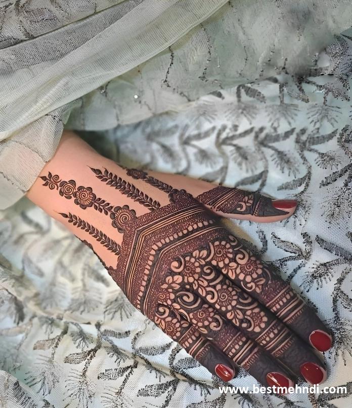 rajasthani mehndi design back hand