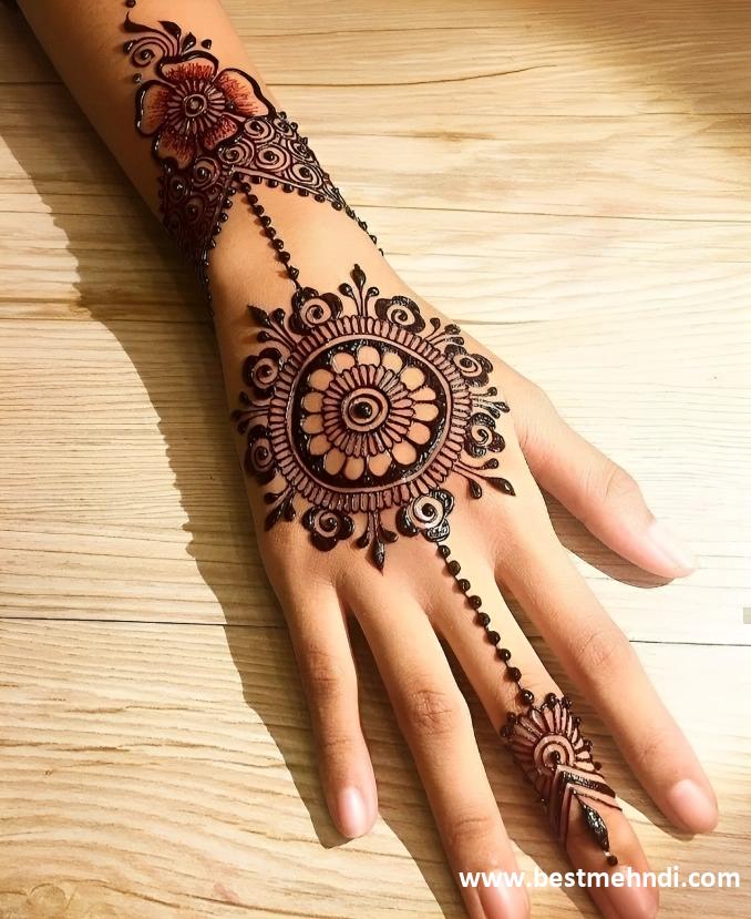 easy mehndi designs for back hand