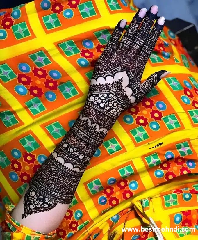 back hand mehndi design easy