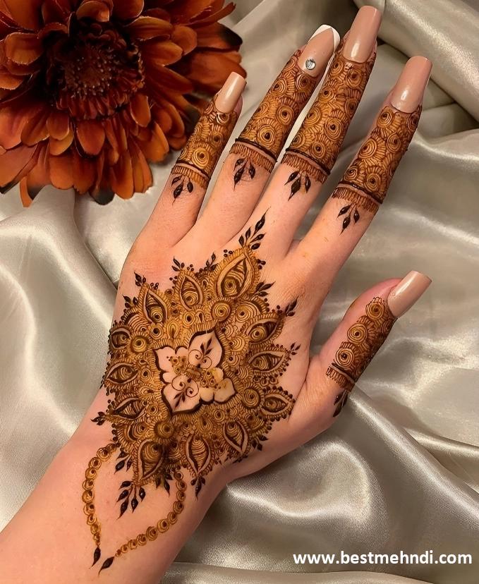 muslim mehndi design back hand