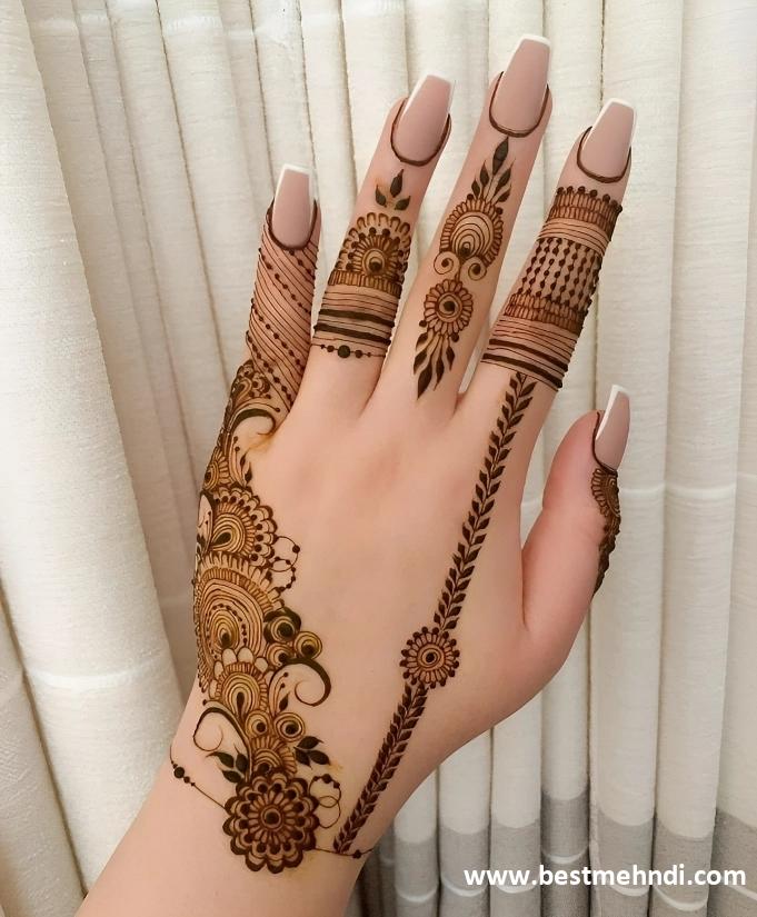 back hand mehndi design for groom