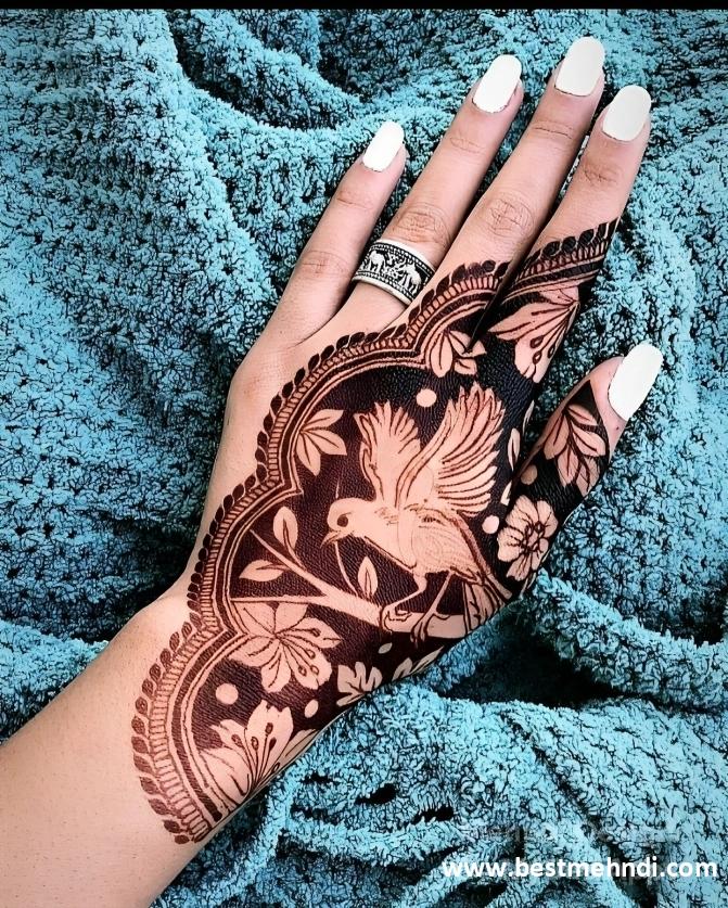 back side bridal mehndi design