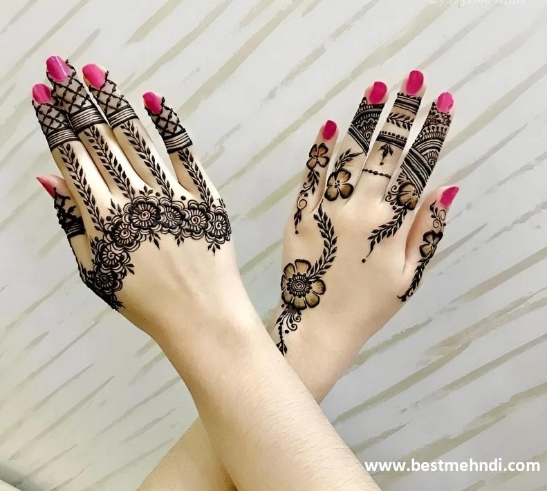 flower:2ctt1pxgwx8= stylish back hand mehndi design