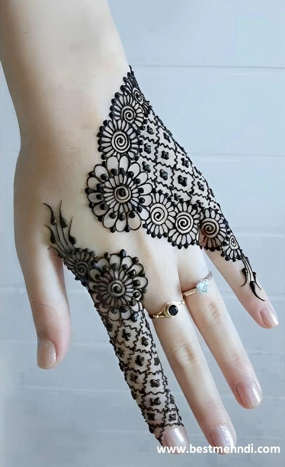 arabic back easy simple mehndi design