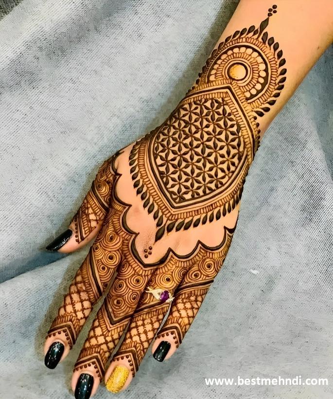 arabic mehndi design for back hand