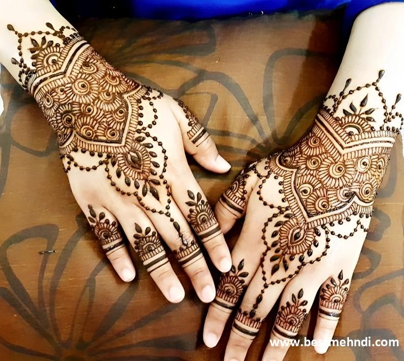 backside hand mehndi design