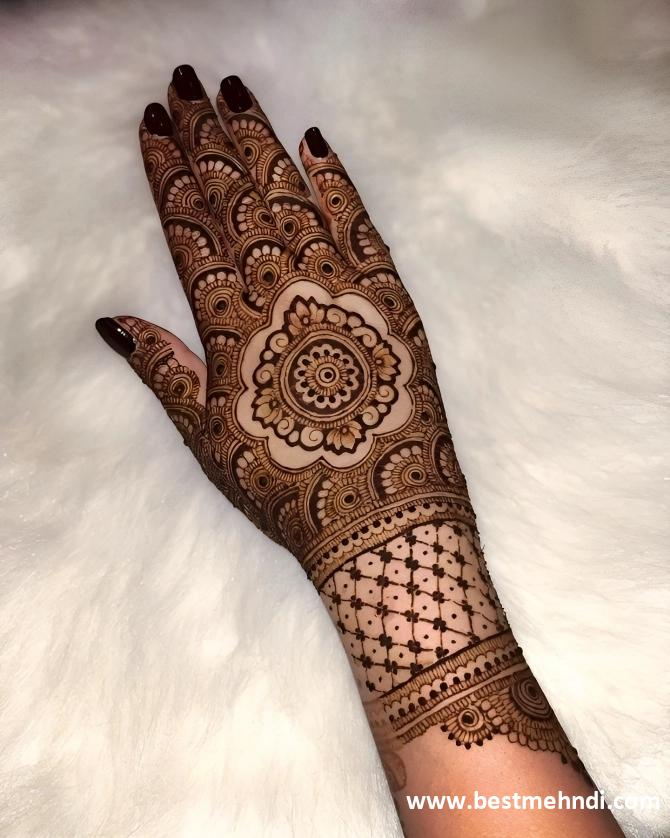 dulhan mehndi design back side