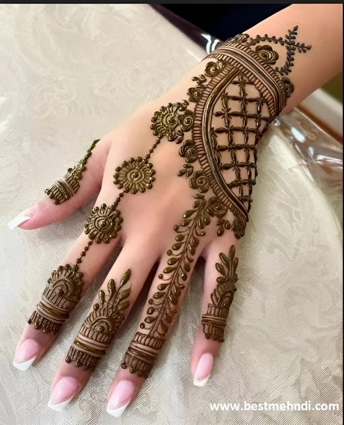 mehndi design simple finger back