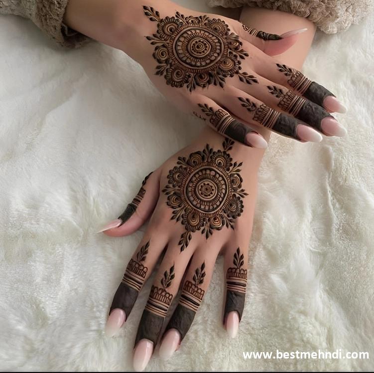 arabic back hand mehndi design simple and easy