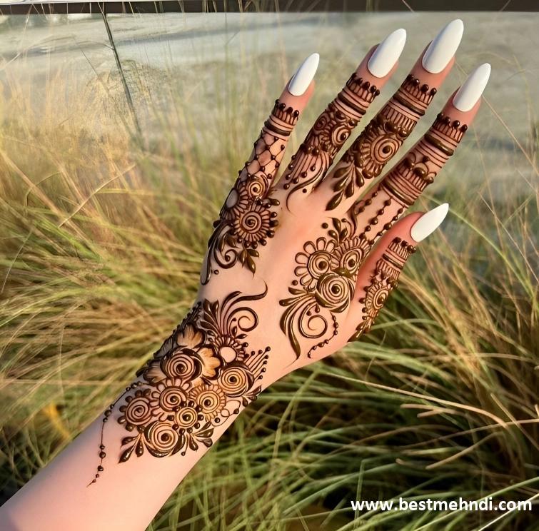 back simple mehndi design