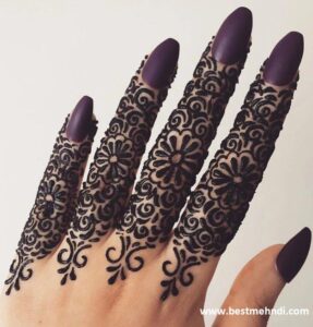 finger mehndi design 12