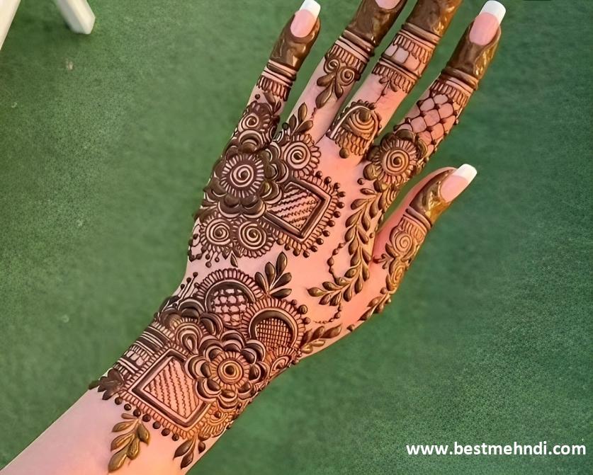 dubai instagram modern back hand mehndi design