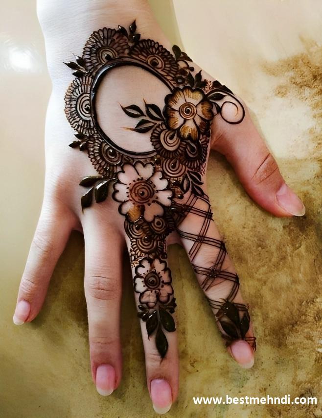 groom back hand mehndi design