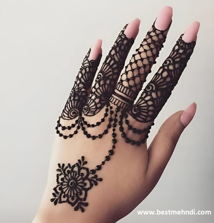 easy arabic mehndi design back side