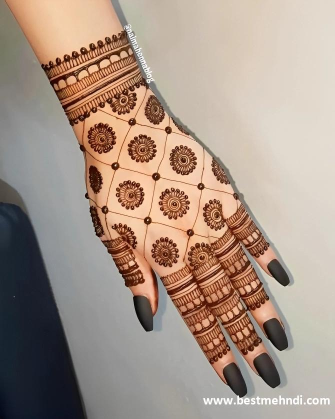 back side hand mehndi