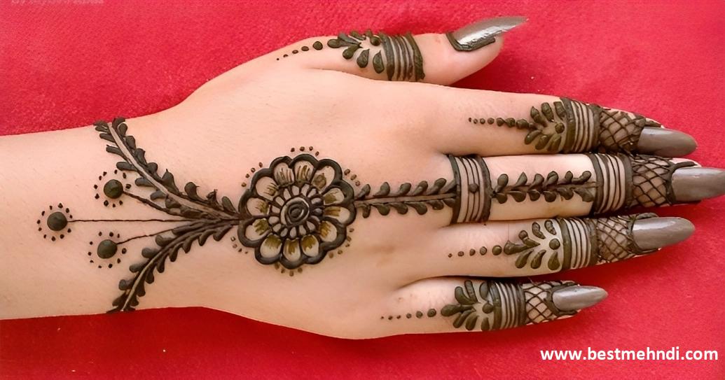 easy bel mehndi design back hand