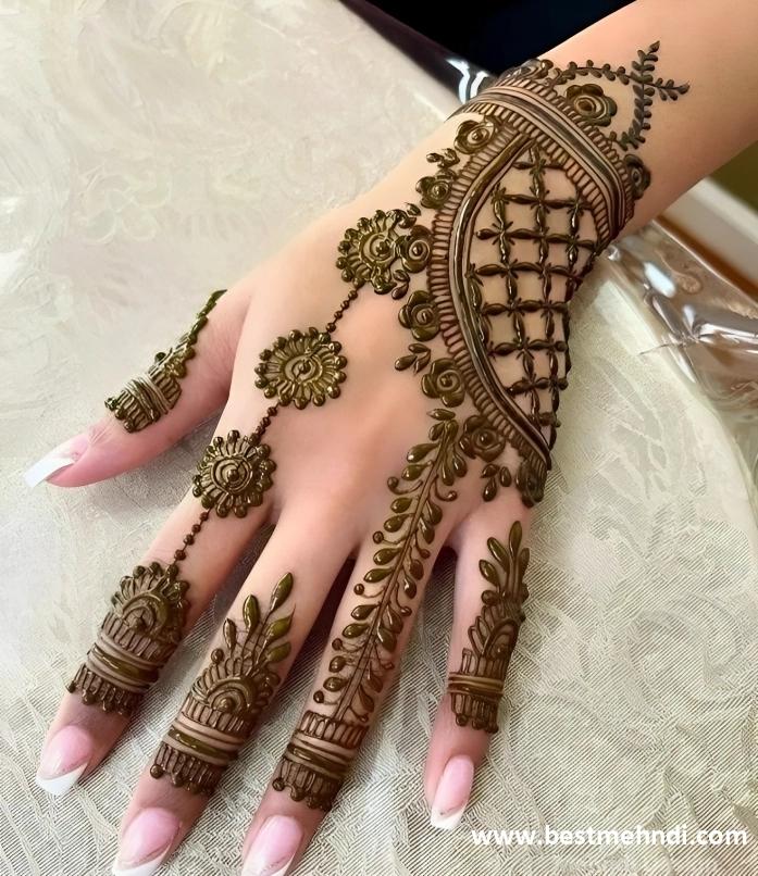 back mehndi design easy and beautiful