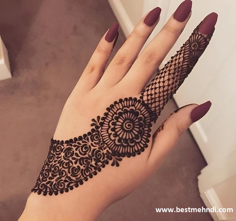 back hand mehndi design full