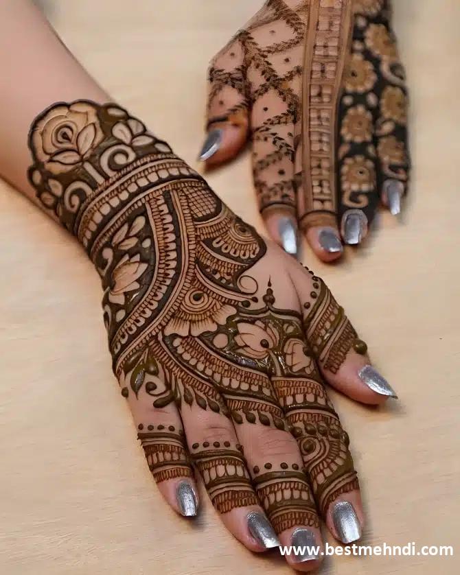 back mehndi design simple