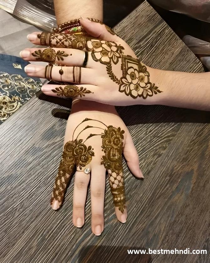 mehndi design on back hand