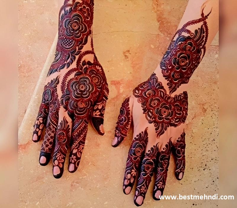 simple instagram stylish back hand mehndi designs