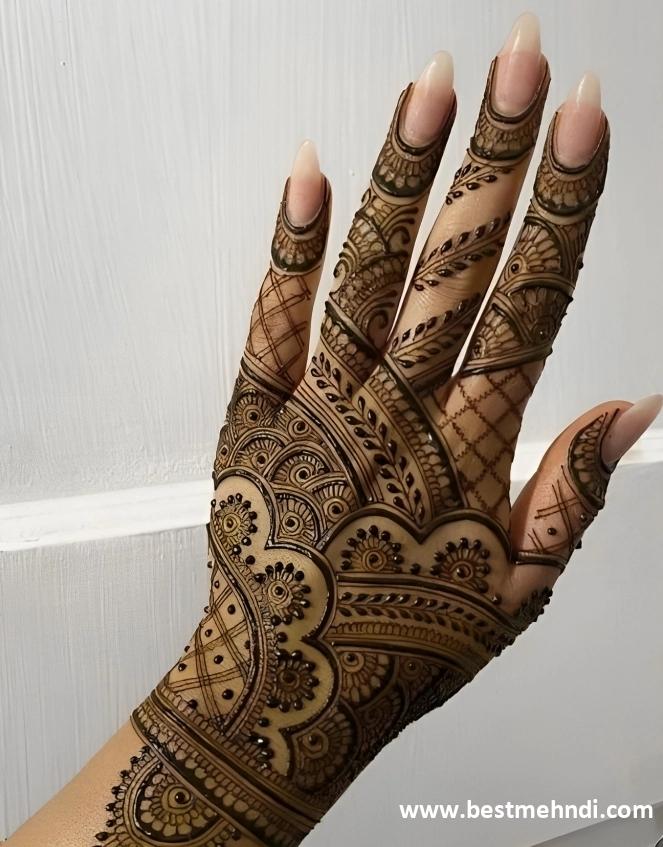 back hand mehndi design for beginners