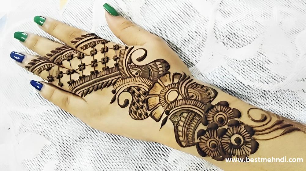 wedding back full hand bridal mehndi design