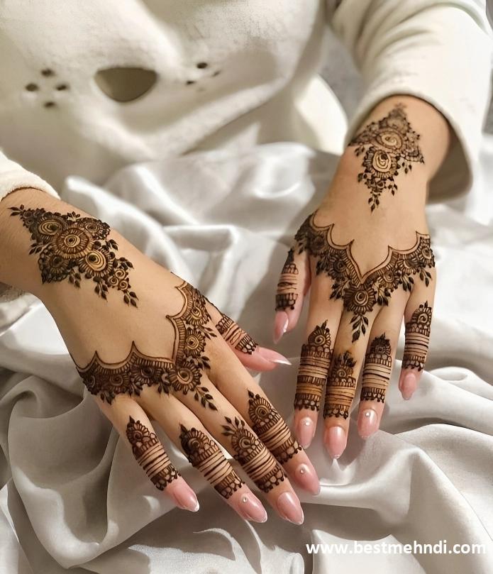 full hand mehndi design back