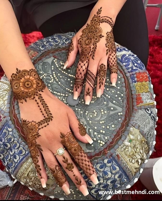 back hand mehndi design karva chauth