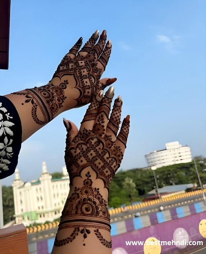 simple mehndi designs back