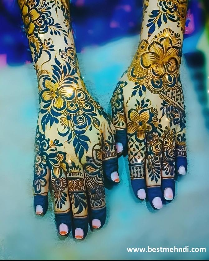 easy mehndi design back