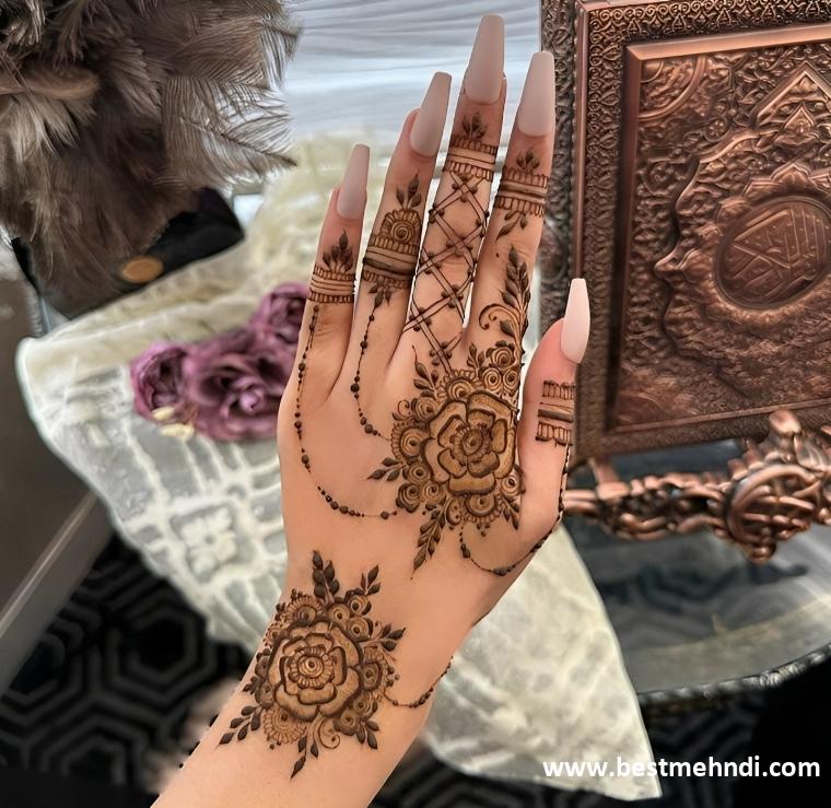 mehndi design for girls back hand