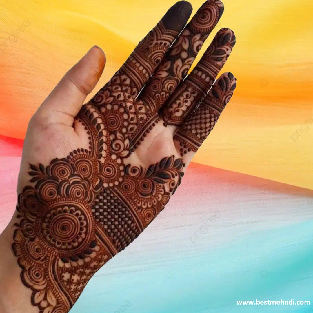 royal front hand mehndi design