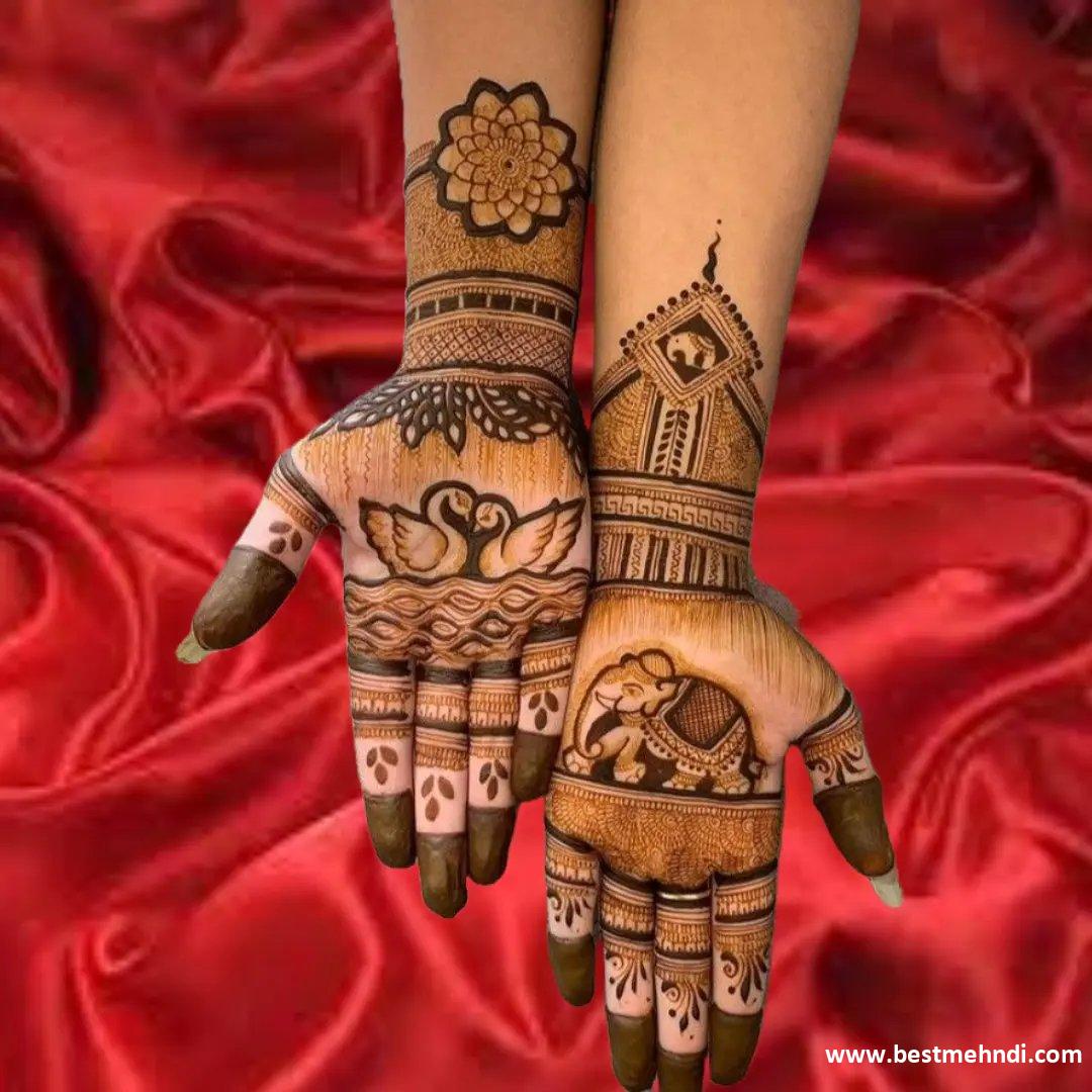 Stylish Front Hand Mehndi Design