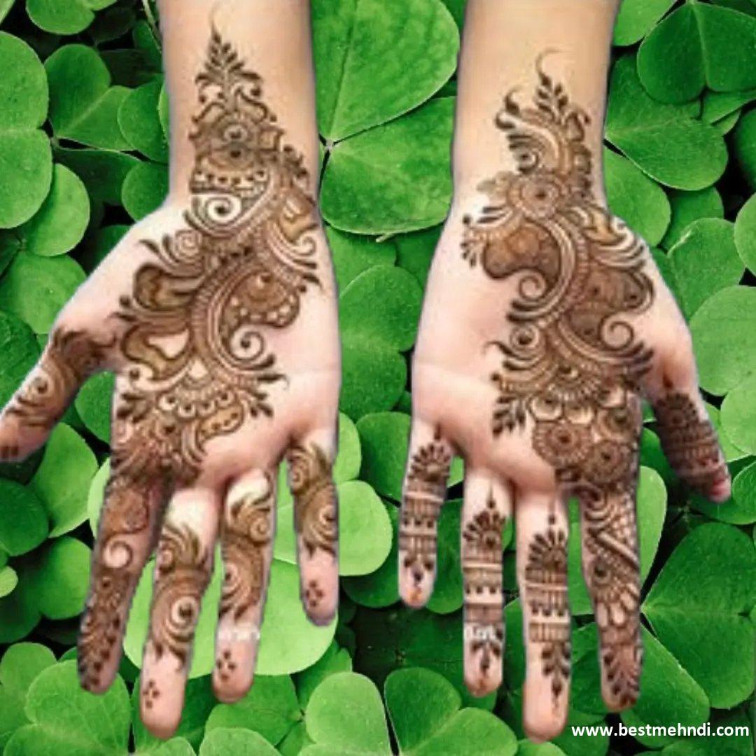 Easy Mehndi Design Front Hand