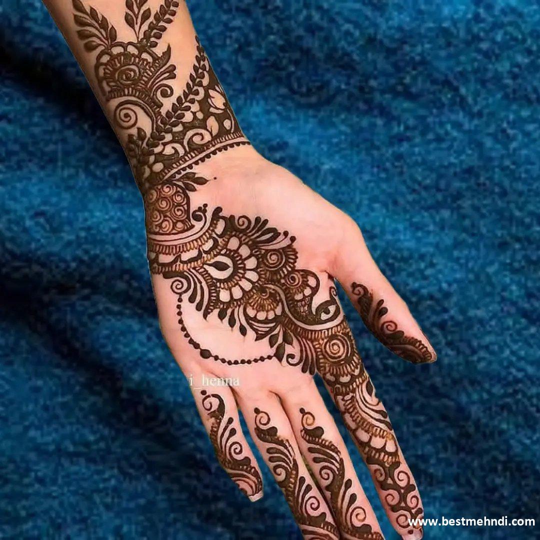 Modern Front Hand Mehndi Design