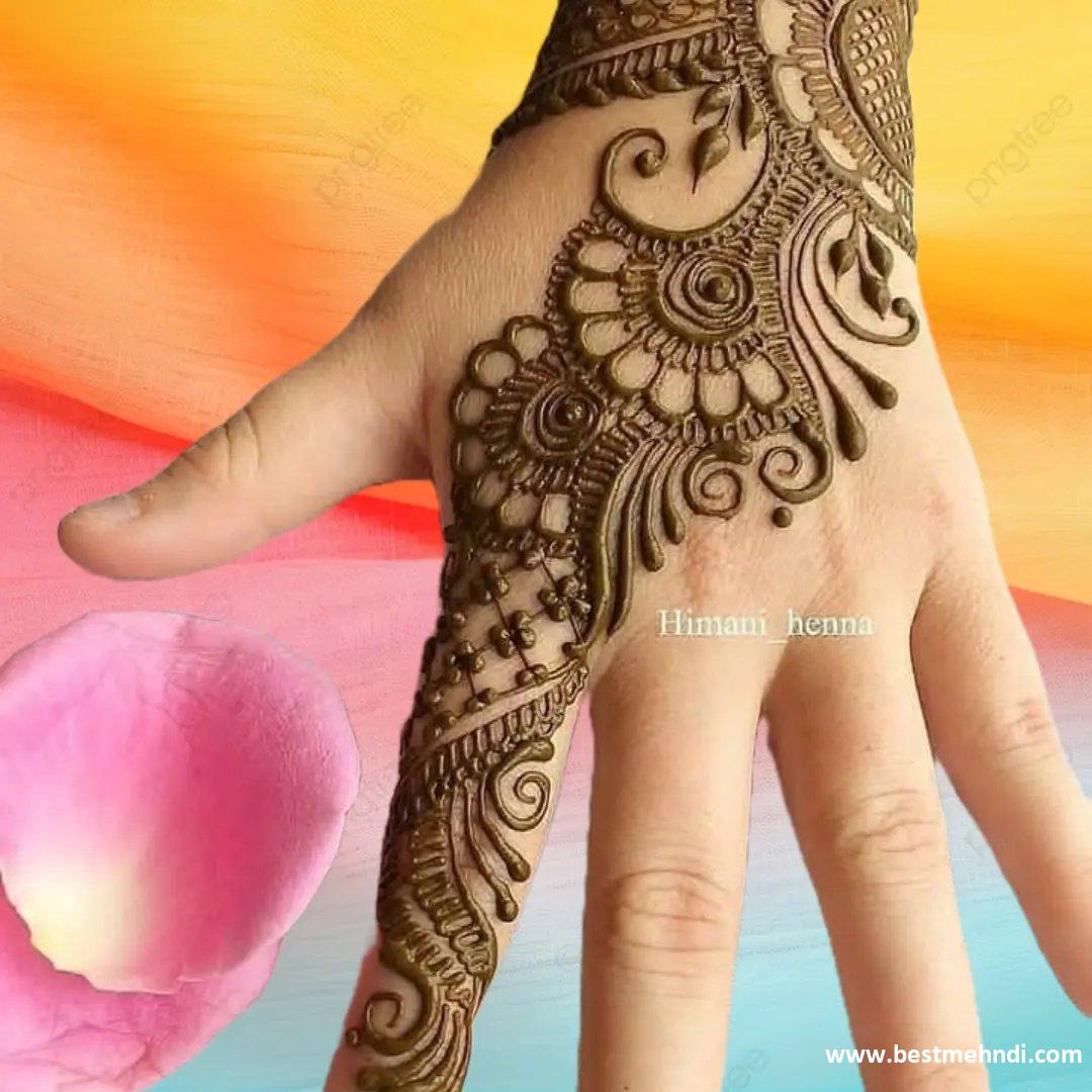 Mehndi Flower Designs Easy