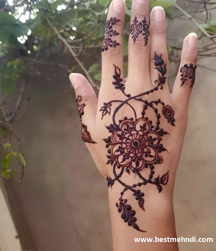 arabic mehndi back hand