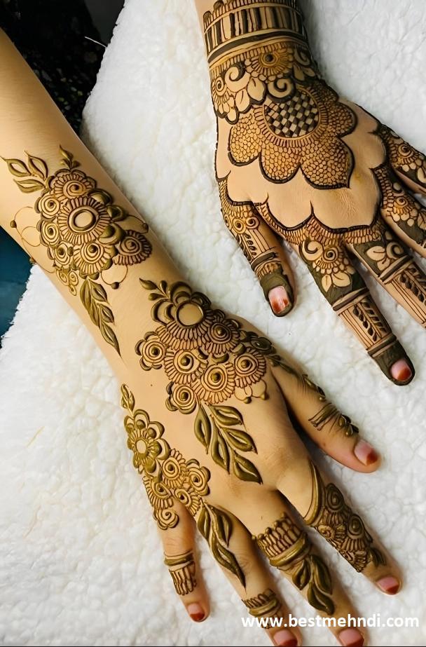 back hand simple net mehndi design