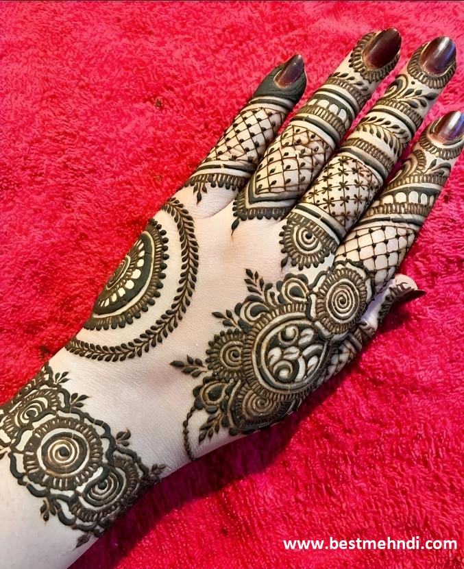 simple mehndi back hand mehndi design