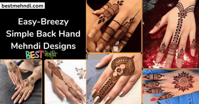 How to Apply Mehndi on the Back Hand?