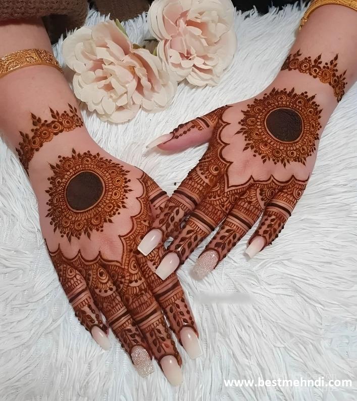 easy back side mehndi design