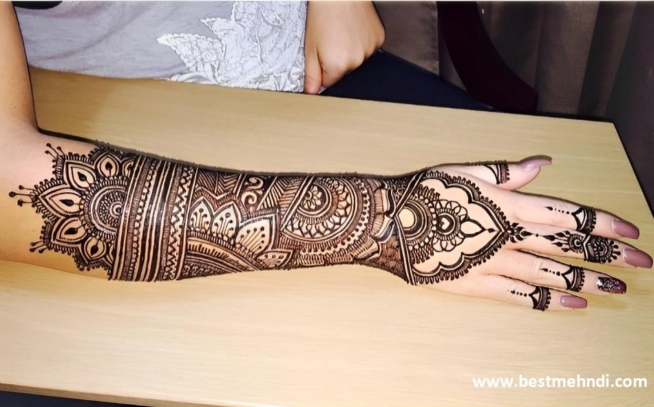 groom mehndi design back hand