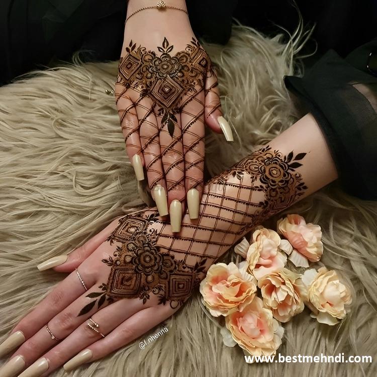 simple mehndi design back